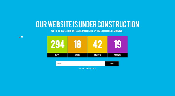 Grand Under Construction Mobile Website Template
