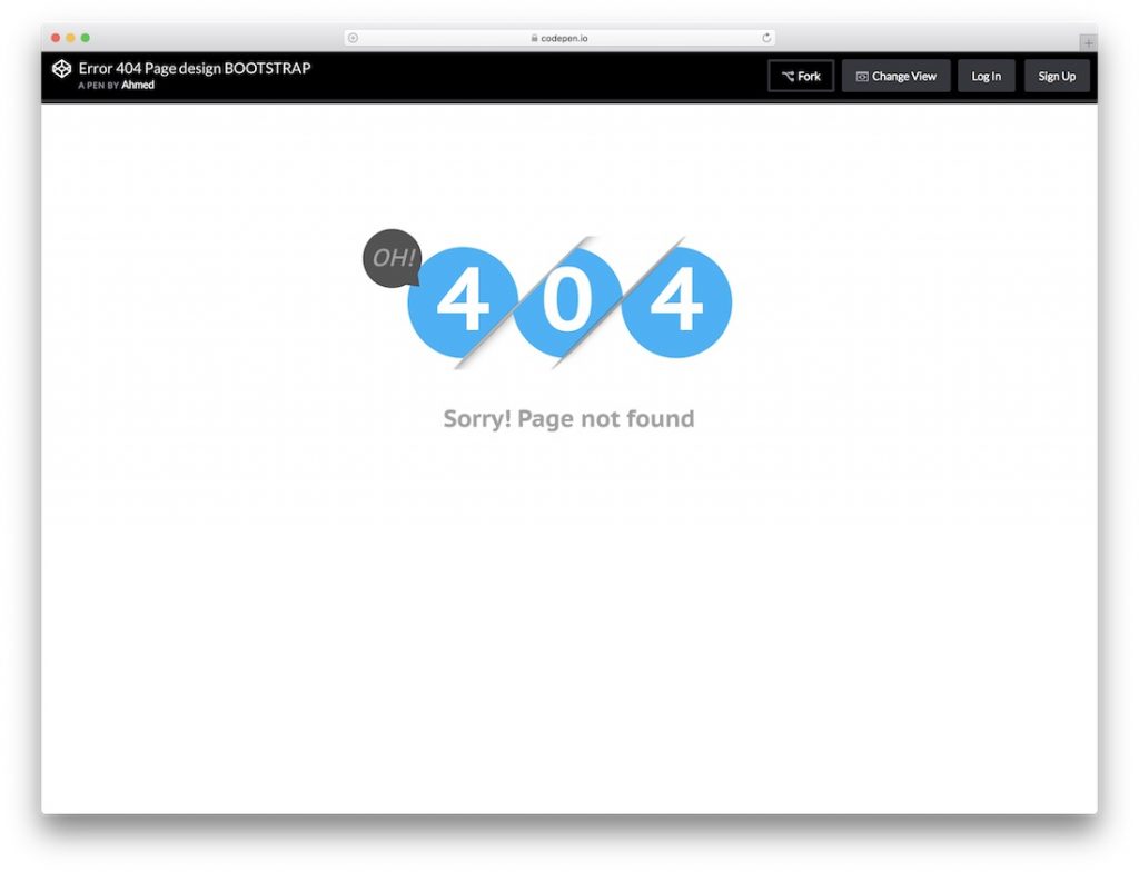 Bootstrap 404